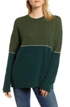 Women's Velvet By Graham & Spencer Cashmere Colorblock Sweater - Green