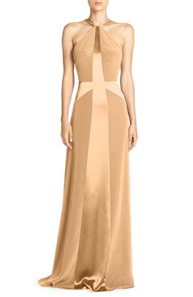 Women's Jill Jill Stuart Racerback Crisscross Gown - Beige