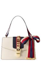 Gucci Small Sylvie Leather Shoulder Bag - White