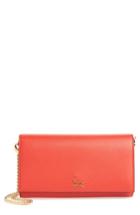 Women's Christian Louboutin Boudoir Calfskin Leather Wallet - Red