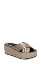 Women's Kenneth Cole New York Damariss Platform Slide Sandal M - Metallic