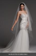 Women's Watters Lucretia Beaded Tulle & Organza Ballgown, Size - Ivory