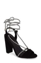 Women's Topshop Reno Ankle Tie Sandal .5us / 37eu - Black