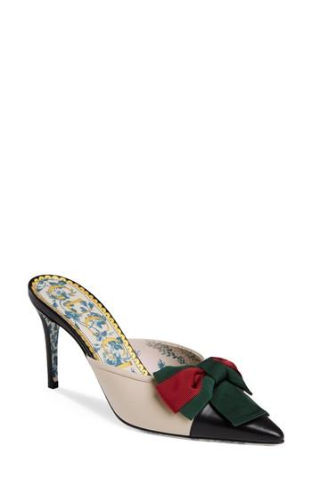 Women's Gucci Sackville Bow Mule Us / 35eu - White