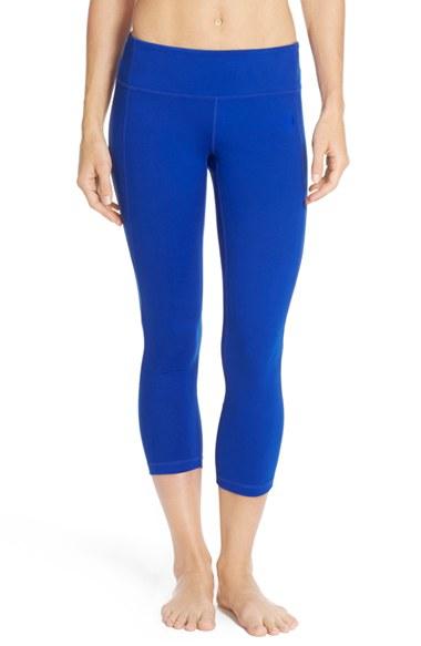 Women's Zella 'keep It Cool' Crop Leggings - Blue