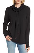 Women's Everleigh Crossover Hem Sweatshirt, Size - Burgundy