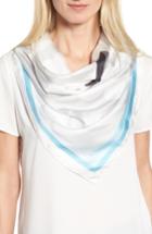 Women's Kate Spade New York Owl Silk Square Scarf, Size - Ivory