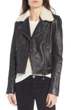 Women's Lamarque Moto Jacket With Detachable Genuine Shearling