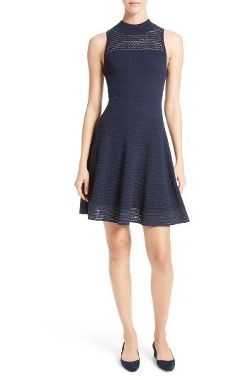 Women's Milly Hexagon Knit Fit & Flare Dress