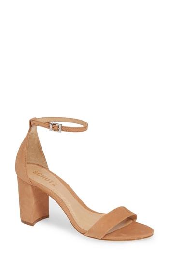 Women's Schutz Anna Lee Ankle Strap Sandal M - Brown