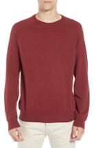 Men's French Connection Regular Fit Stretch Cotton Crewneck Sweater - Red