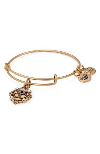 Women's Alex And Ani Because I Love You Sister Charm Bangle
