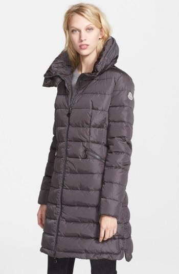 Women's Moncler 'flamme' Pillow Collar Down Coat