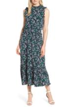 Women's Michael Kors Boho Smocked Waist Midi Dress - Blue