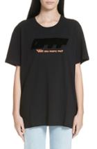Women's Off-white Obstacles Casual Tee - Black