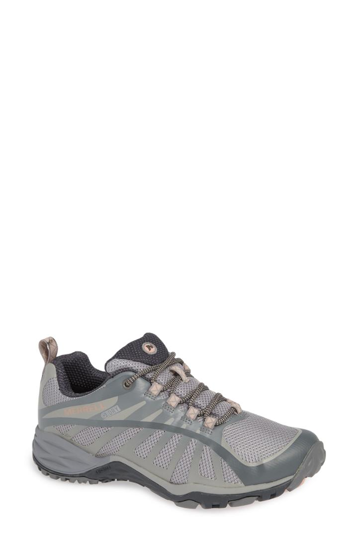 Women's Merrell Siren Edge Waterproof Q2 Hiking Shoe .5 M - Grey