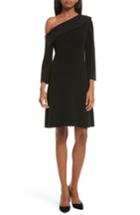Women's Theory One Shoulder Fold Over Dress - Black