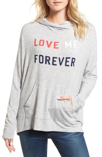 Women's Sundry Love Me Forever Hoodie - Grey
