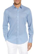 Men's Zachary Prell Vanik Geo Leaf Print Sport Shirt - Blue