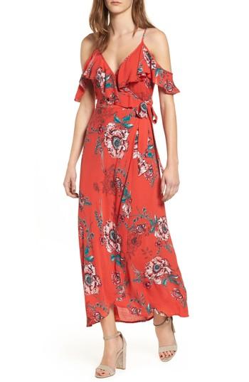 Women's Band Of Gypsies Foulard Cold Shoulder Dress