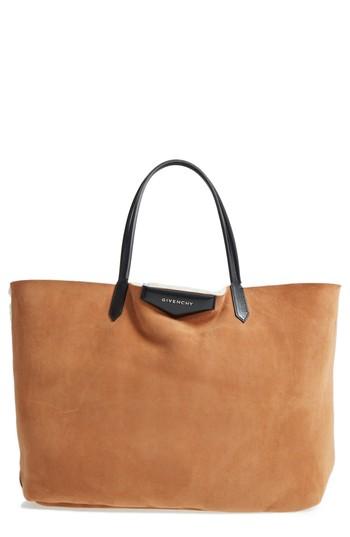 Givenchy Antigona Genuine Shearling & Suede Reversible Tote -