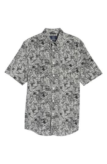 Men's 1901 Regular Fit Scribble Print Sport Shirt - Beige