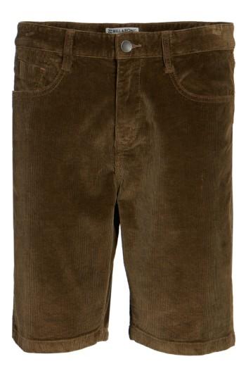 Men's Billabong Outsider Corduroy Shorts - Brown