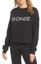 Women's Brunette The Label Blonde Raw Hem Sweatshirt /small - Black