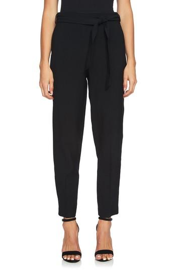 Women's 1.state Tie Waist Tapered Trousers - Black