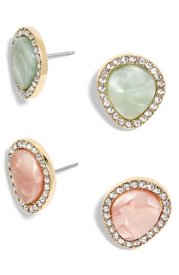 Women's Baublebar Set Of 2 Crystal Encrusted Stud Earrings