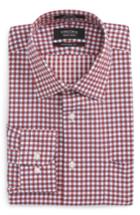 Men's Nordstrom Men's Shop Traditional Fit Non-iron Check Dress Shirt .5 32/33 - Red