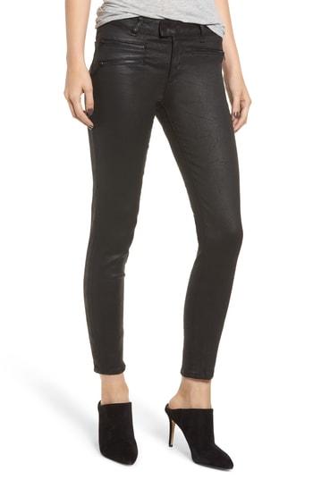 Women's Dl1961 Florence Instasculpt Coated Crop Skinny Jeans - Black