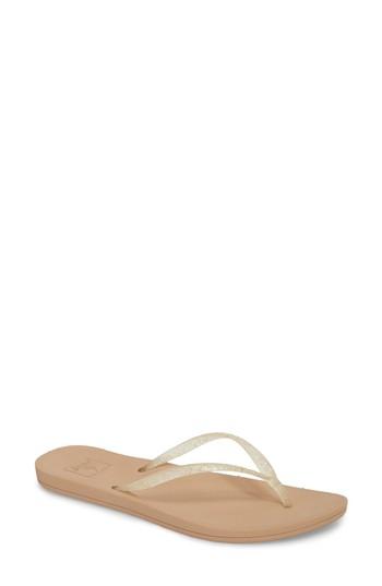 Women's Reef Lux Shimmer Flip Flop M - Beige