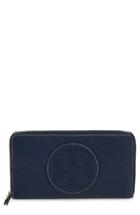 Women's Tory Burch Perforated Logo Zip Continental Wallet -