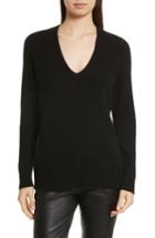 Women's Vince Wool Blend Raglan V-neck Sweater - Black