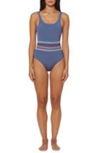 Women's Dolce Vita Embroidered One-piece Swimsuit - Grey