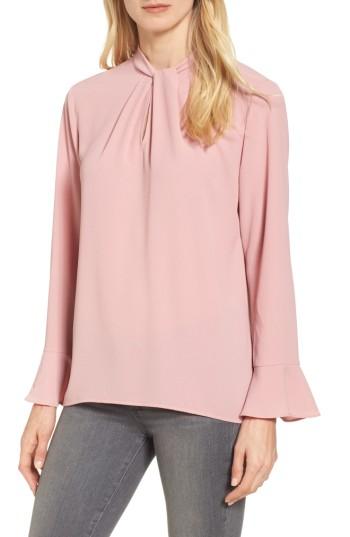 Women's Chaus Twist Neck Flutter Sleeve Blouse