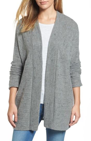 Women's Caslon Open Knit Cardigan, Size - Green