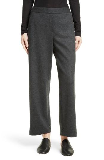 Women's Theory Genie Flannel Knit Pants - Grey