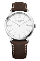 Men's Baume & Mercier Leather Strap Watch, 40mm
