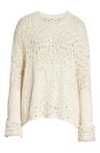 Women's Free People Traveling Lace Sweater - Ivory