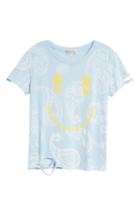 Women's Wildfox Sleepy Smiley Stellar Tee, Size - Blue