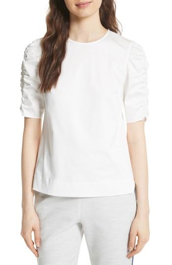 Women's Ted Baker London Ruched Sleeve Top - White