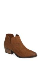 Women's Charles By Charles David Zander Herringbone Etched Bootie M - Brown