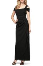 Women's St. John Evening Liquid Crepe Kaftan Gown - Blue