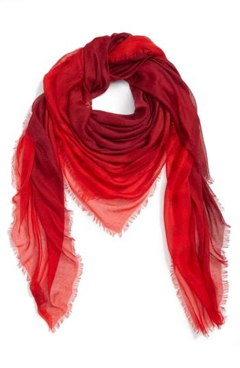 Women's Alexander Mcqueen Shadowy Skull Silk Shawl