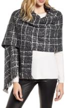 Women's Michael Michael Kors Foil Print Plaid Wrap