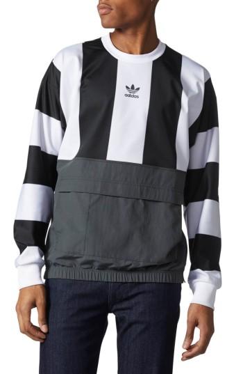 Men's Adidas Originals Utility Crew, Size - White