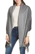 Women's Nordstrom Collection Tricolor Cashmere Wrap, Size - Grey
