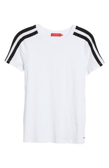 Women's N:philanthropy Kenya Stripe Shoulder Tee - White